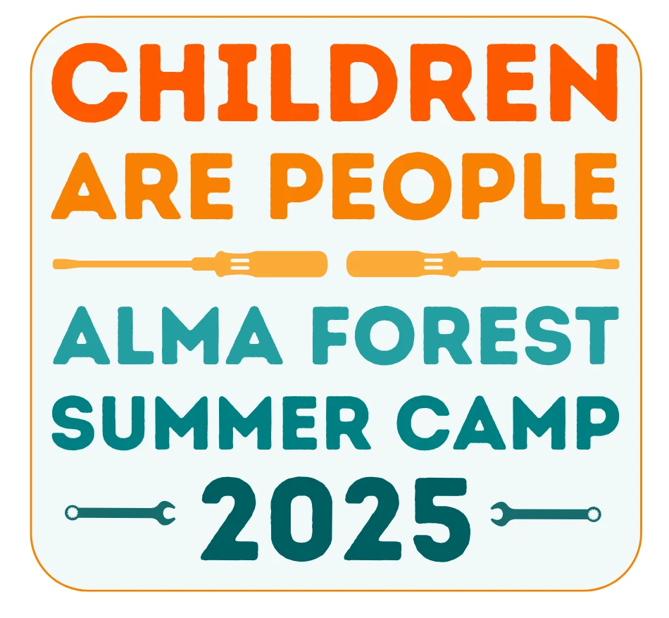 Alma Forest School Summer Camp 2024 logo.